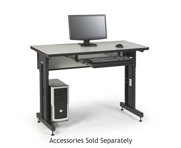 Office training table with ample workspace and a folkstone gray finish