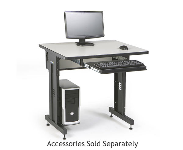 Office training table with space for keyboard and monitor, folkstone finish