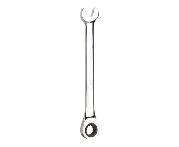 A 7/16" Ratcheting Speed Wrench isolated on a white background