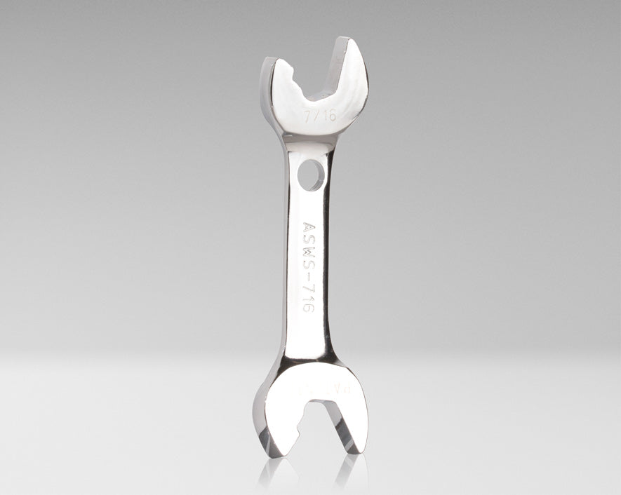 Angled Head Speed Wrench 7/16" Stubby, 4" for F Connectors (ASWS-716)