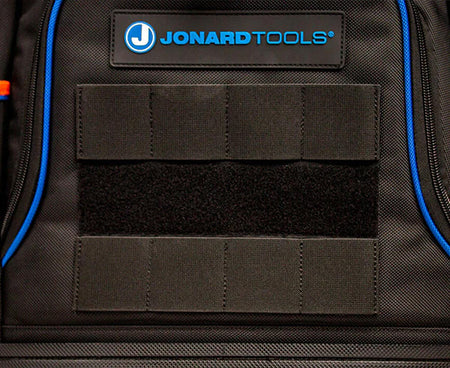 Jonard Tools branded technician's tool bag backpack in black