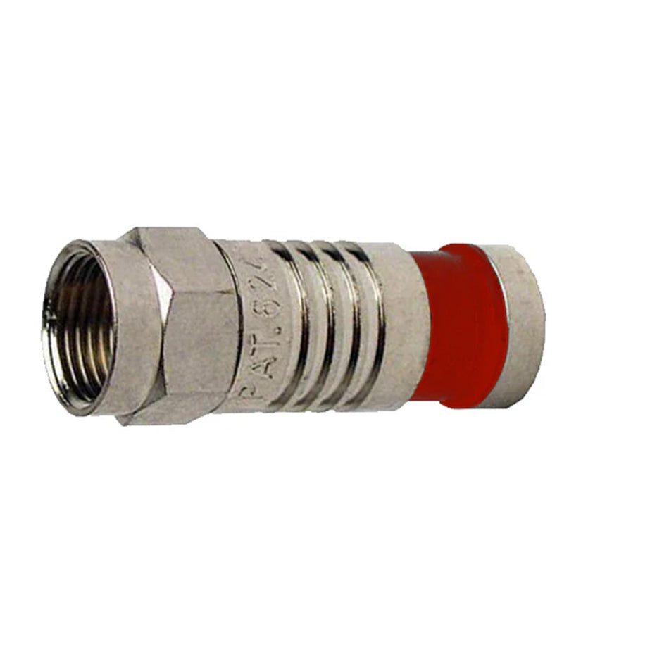RG59 F-Type Compression Connector, SealSmart, Nickel, Standard and Quad Shield, Bag of 100 (CONBE-1001SEA)