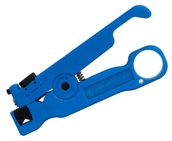 A cable slit and ring tool for stripping and cutting wires