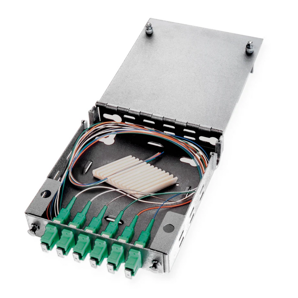 Blank Fiber Patch Panel - 12 Port Wall Mount, Adapter Ready