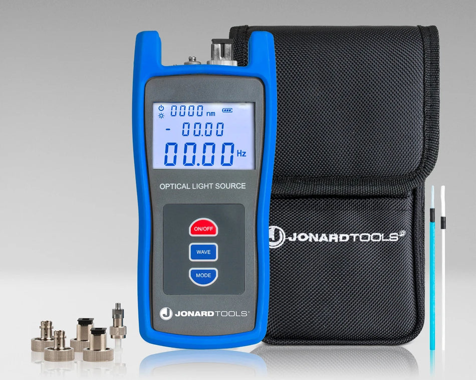 Multimode & Single-mode Fiber Optic Light Source with FC/LC/SC (PC/UPC) Adapters