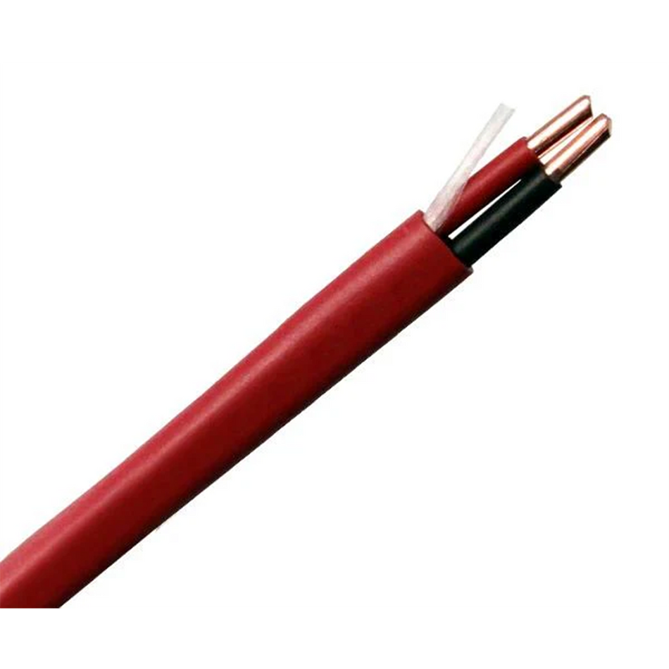 12/2 Solid Copper Fire Alarm Cable - FPLP Plenum Rated, Red, 1000ft