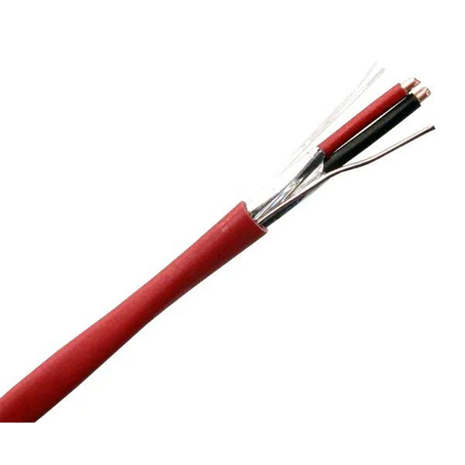 12/2 Shielded Fire Alarm Cable - FPLR Riser Rated, Red, 1000ft