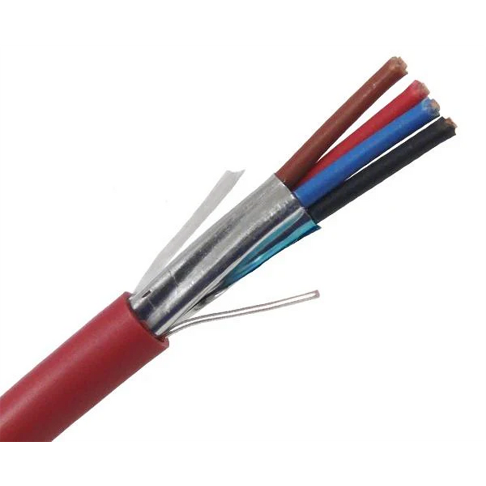 16/4 Shielded Fire Alarm Cable - FPLR Riser Rated, Red, 1000ft
