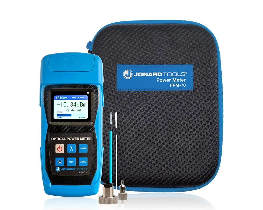 Fiber Optic Power Meter (-70 to +6 dBm) with FC/SC/LC Adapters (FPM-70)