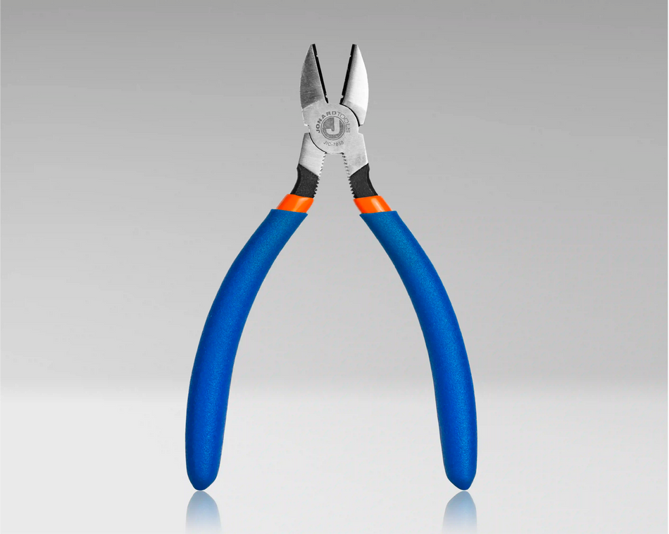 6-1/4" Telecom Diagonal Cutting Pliers – Chrome Vanadium Steel with Stripping Holes & Notches (JIC-7858)