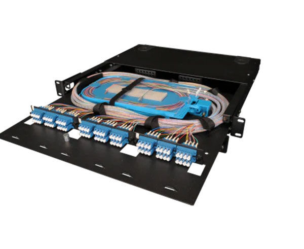 1RU Slide-Out High-Density Fiber Patch Panel, 72 Splices