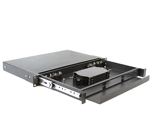 Rack Mount Fiber Patch Panel with Splice Trays, Slide-Out - 1U