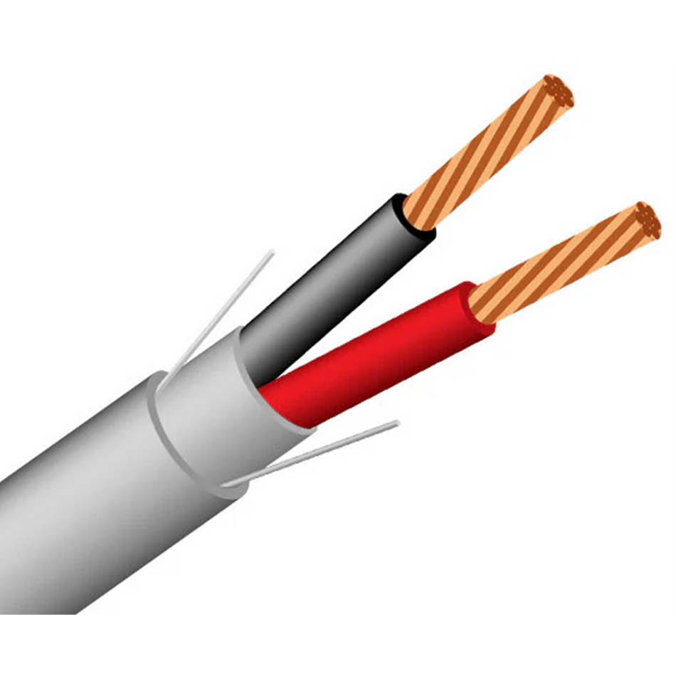 22/2 Riser Rated Alarm Cable - CMR/CL3R, Shielded, Stranded Copper, 1000ft