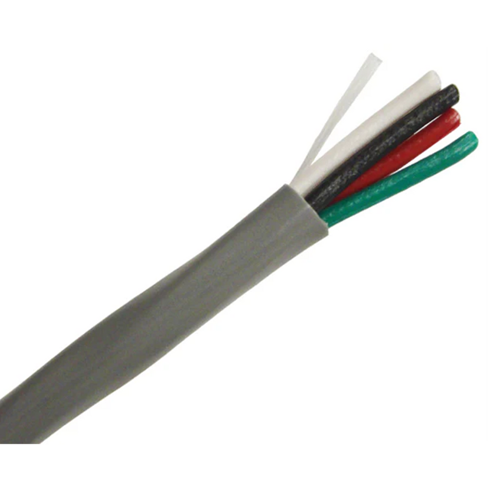 22/4 AWG Riser Security Alarm Cable - CMR/CL3R Rated, Unshielded, 1000ft Gray