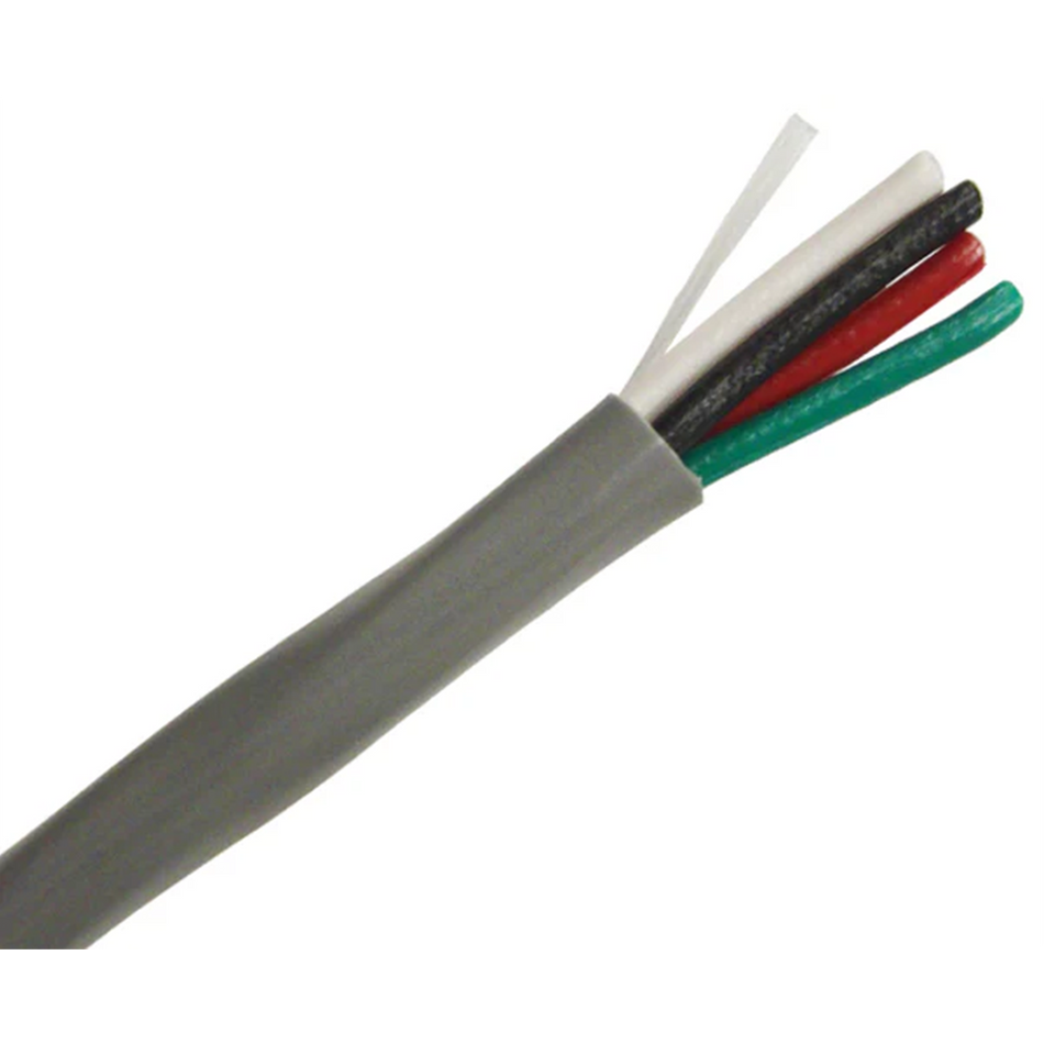 16/4 Riser Security Alarm Cable - 19 Strand Copper, CL3R Rated, 1000ft Gray