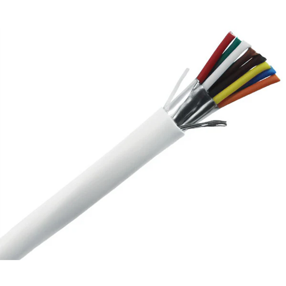 18 AWG 8-Conductor Shielded Plenum Alarm Cable - CMP Rated, 7 Strand, 1000ft