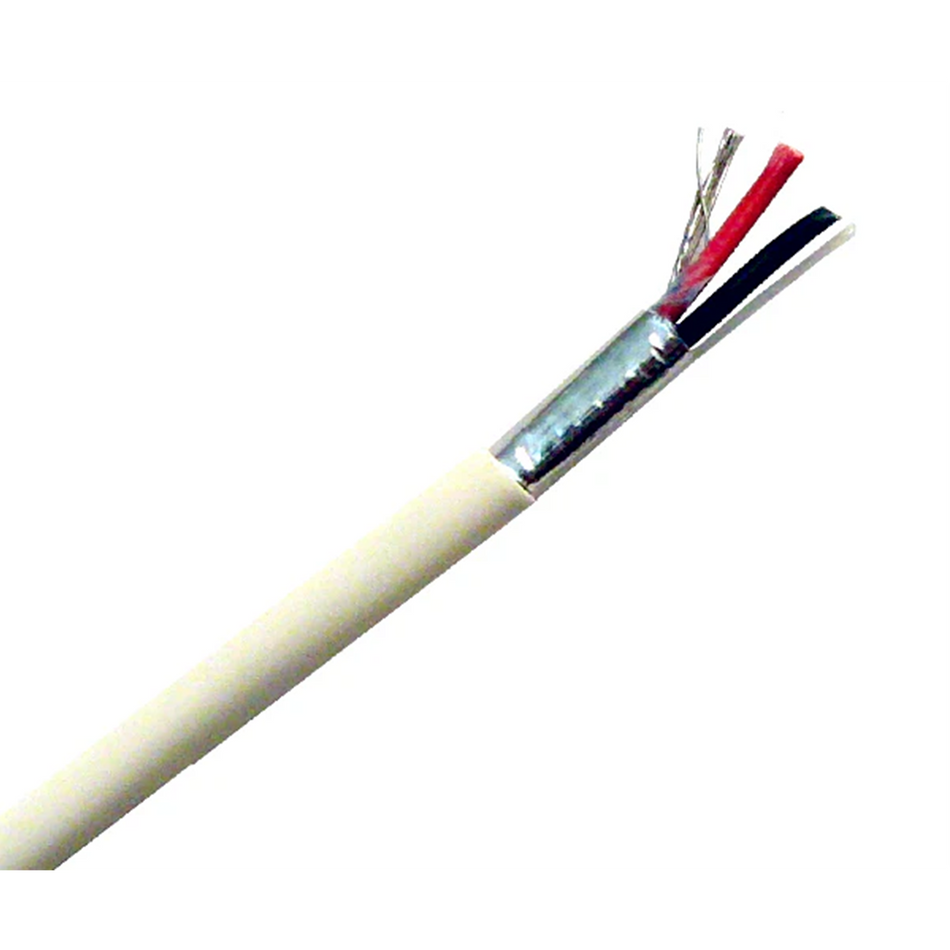 22 AWG 2-Conductor Shielded Plenum Alarm Cable - CMP Rated, EMI Protection, 1000ft