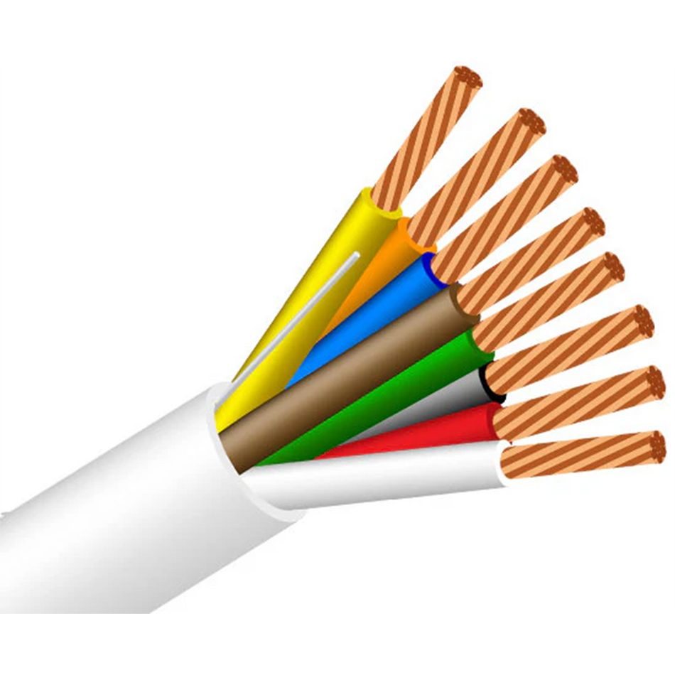 22/8 AWG Plenum Security Alarm Cable - CMP/CL3P Rated, Unshielded, 1000ft White