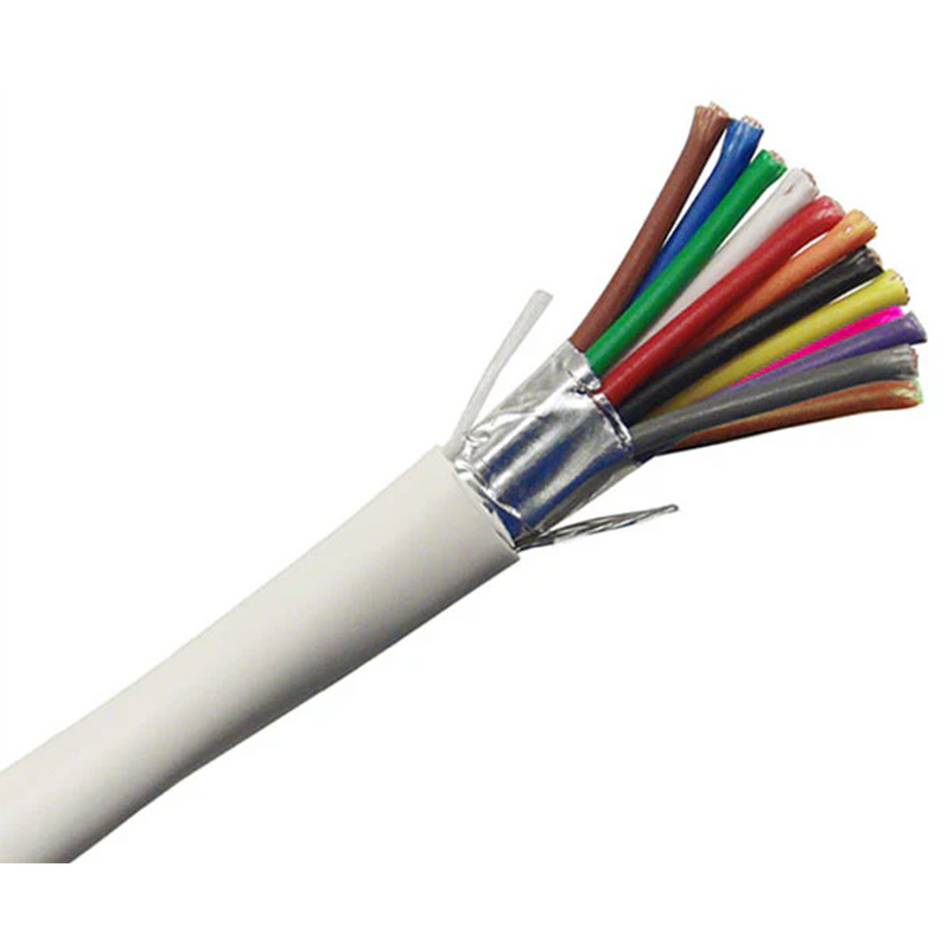 18/12 AWG Plenum Security Alarm Cable - CMP/CL3P Rated, Shielded, 1000ft White
