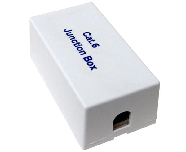 CAT6 junction box with 110 punch down block labeled for ethernet cabling