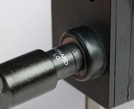 Detailed view of the star key can wrench tip for precision work