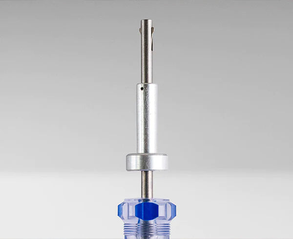 Blue and white Terminator Tool featuring metal prongs