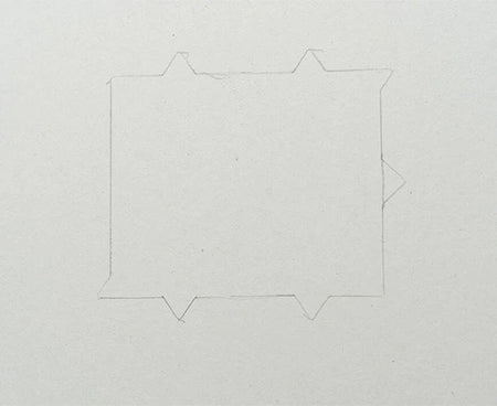 Schematic representation of the Wall Box Template on a white background for instructional use
