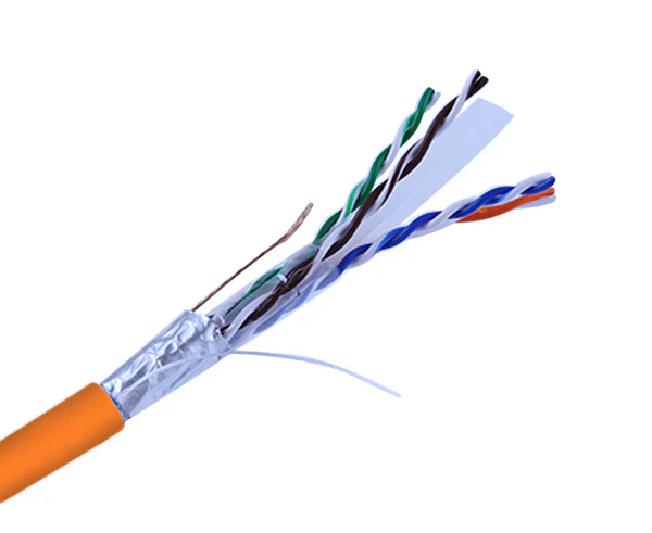 CAT6 Shielded Cable 1000ft - 24AWG Stranded Bare Copper, CM Rated
