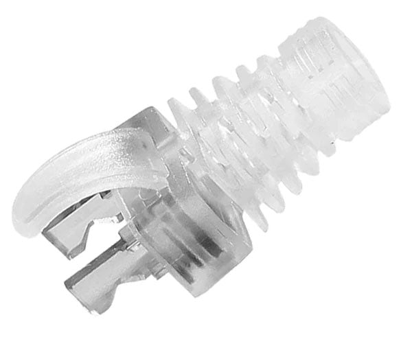 6.5mm strain relief boot for shielded quick feed modular plugs.