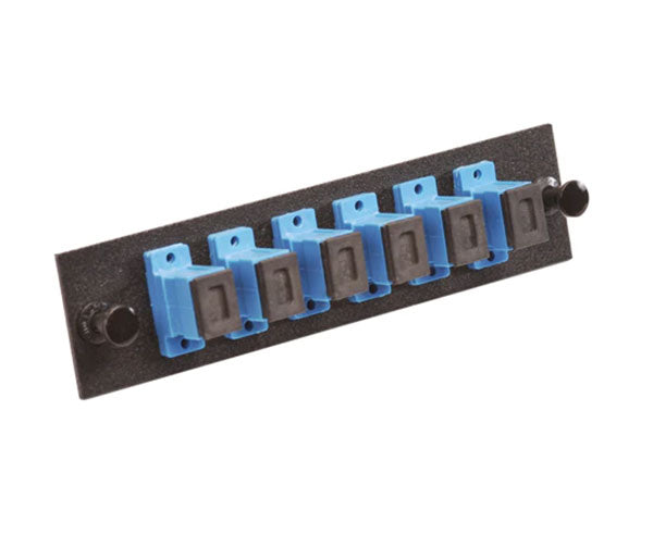 Simplex Zone Adapter Module SC Single-Mode LGX Adapter Plate with 6 Vertical Simplex Couplers