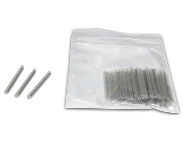 A pack of 40mm protective sleeves for fiber optic fusion splicing.