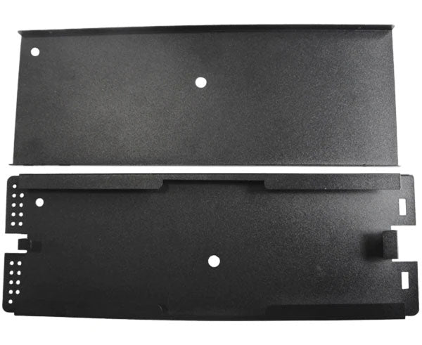 Black aluminum fiber splice tray.