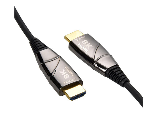 Two 8K HDMI connectors with metal covers.