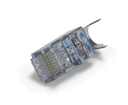 Cat6a ezEX 44 Shielded RJ45 Connector with gold plated connectors.