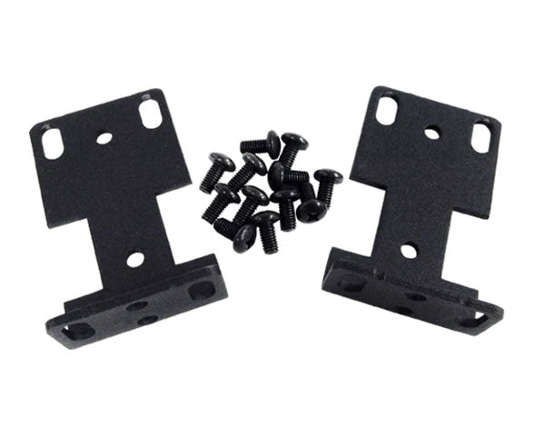 Rack mounting kit for 1U swing-out fiber patch panel.