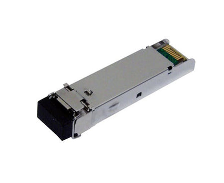 1000Base-LX single-mode SFP fiber transceiver showing connector.