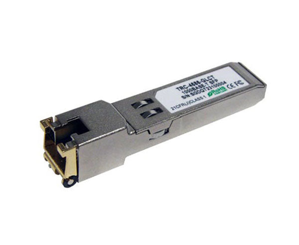 1000Base-TX UTP SFP fiber transceiver showing latch.