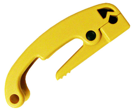 Lightweight cat5e & cat6 cable jacket stripper with yellow body.