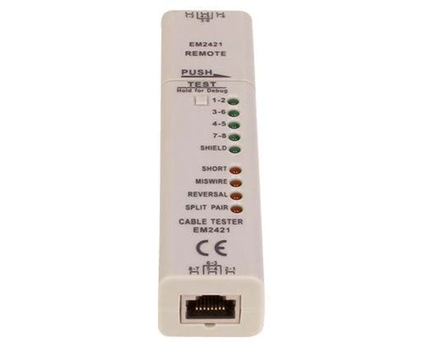 A network cable tester for twisted pair cables.