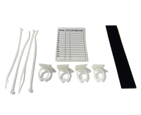 24 port wall mount fiber patch panel with one splice tray accessory pack.