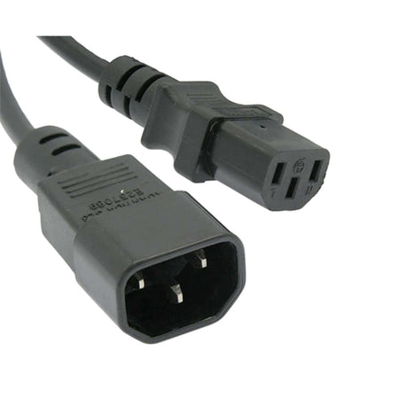 A black C13 to C14 Power Cord, 18/3 rated.