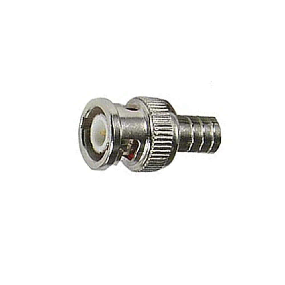 A crimp on two piece RG6 BNC connector.